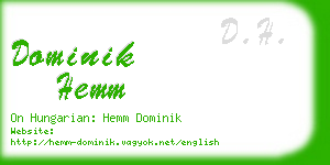 dominik hemm business card